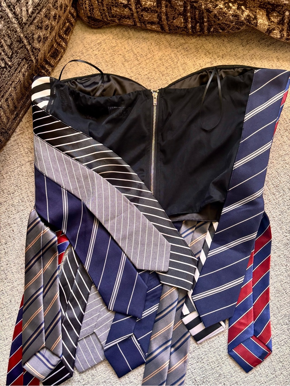 AKIRA Multi-Striped Necktie Top [NWOT] - Picture 2 of 2